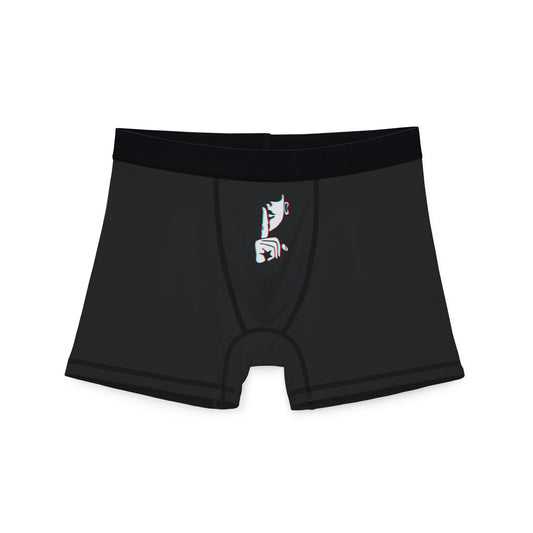 Black Boxer Briefs with Minimalist SHHH Forever Logo — Men's Comfort Underwear