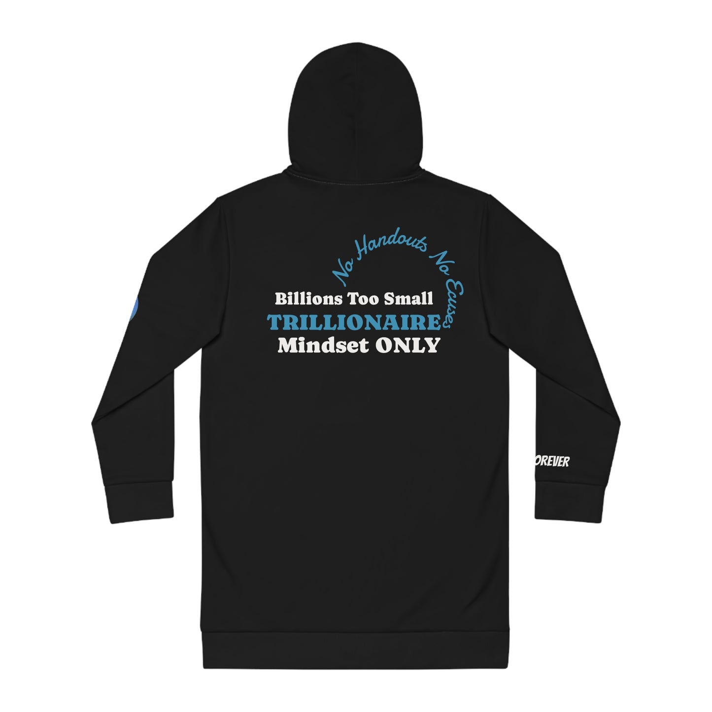 Trillionaire Mindset Hoodie Dress — Brain Graphic Motivational Dress Hoodie