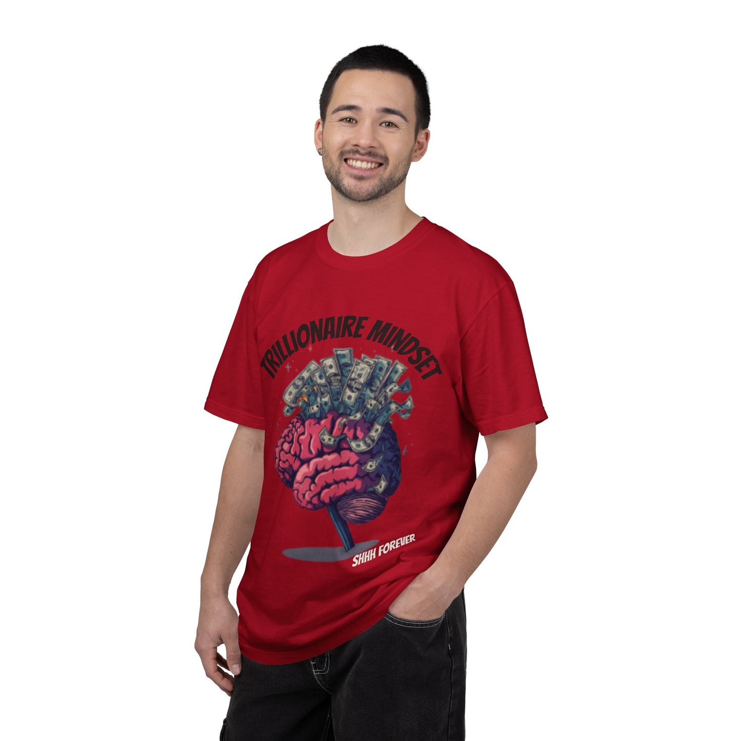 SHHH Forever Trillionaire Mindset T-Shirt — Brain & Money Graphic Tee