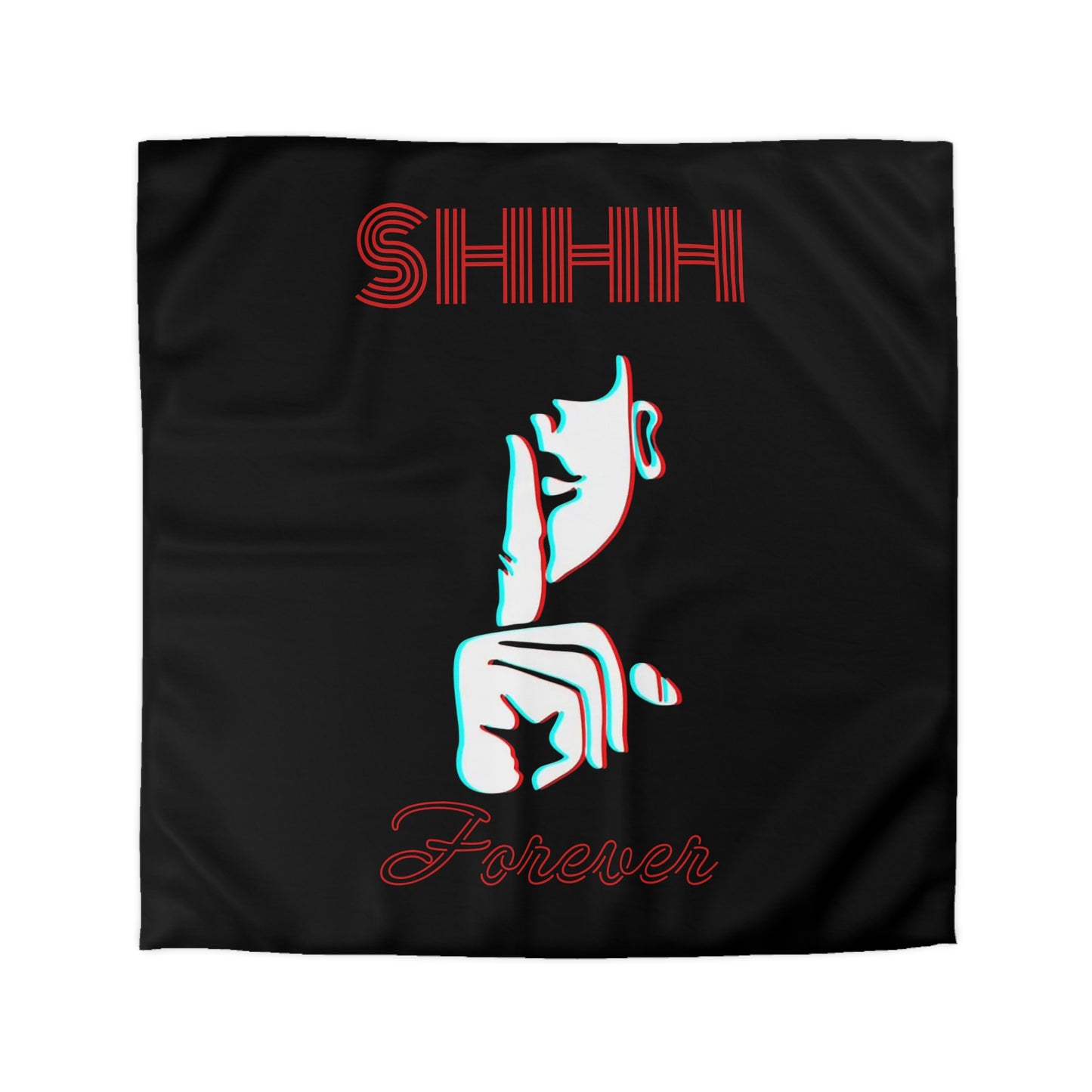 Shhh Forever Duvet Cover — Silent Chic Black Microfiber Bedding