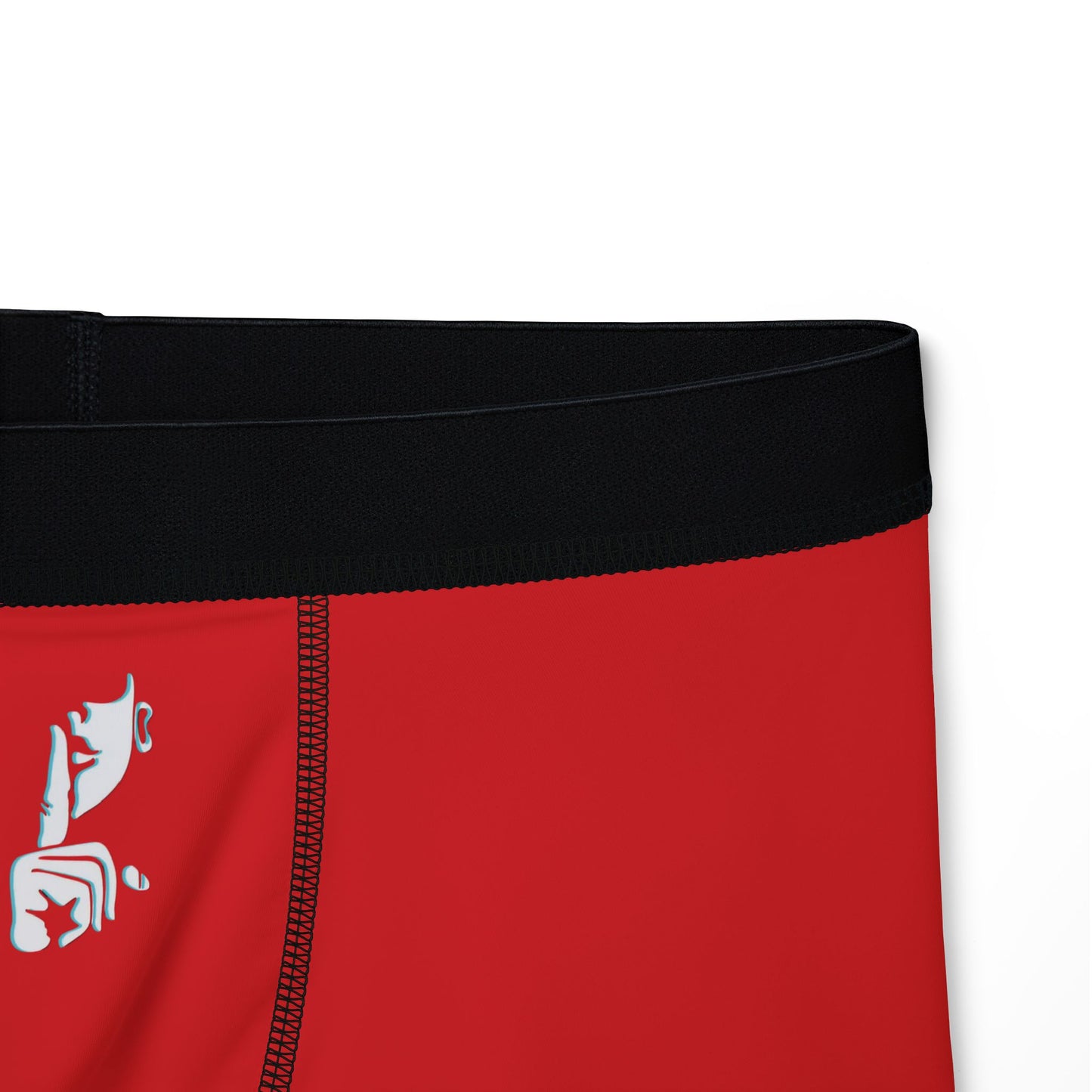Red Men's Boxer Briefs with SHHH Forever Logo — Athletic Everyday Underwear