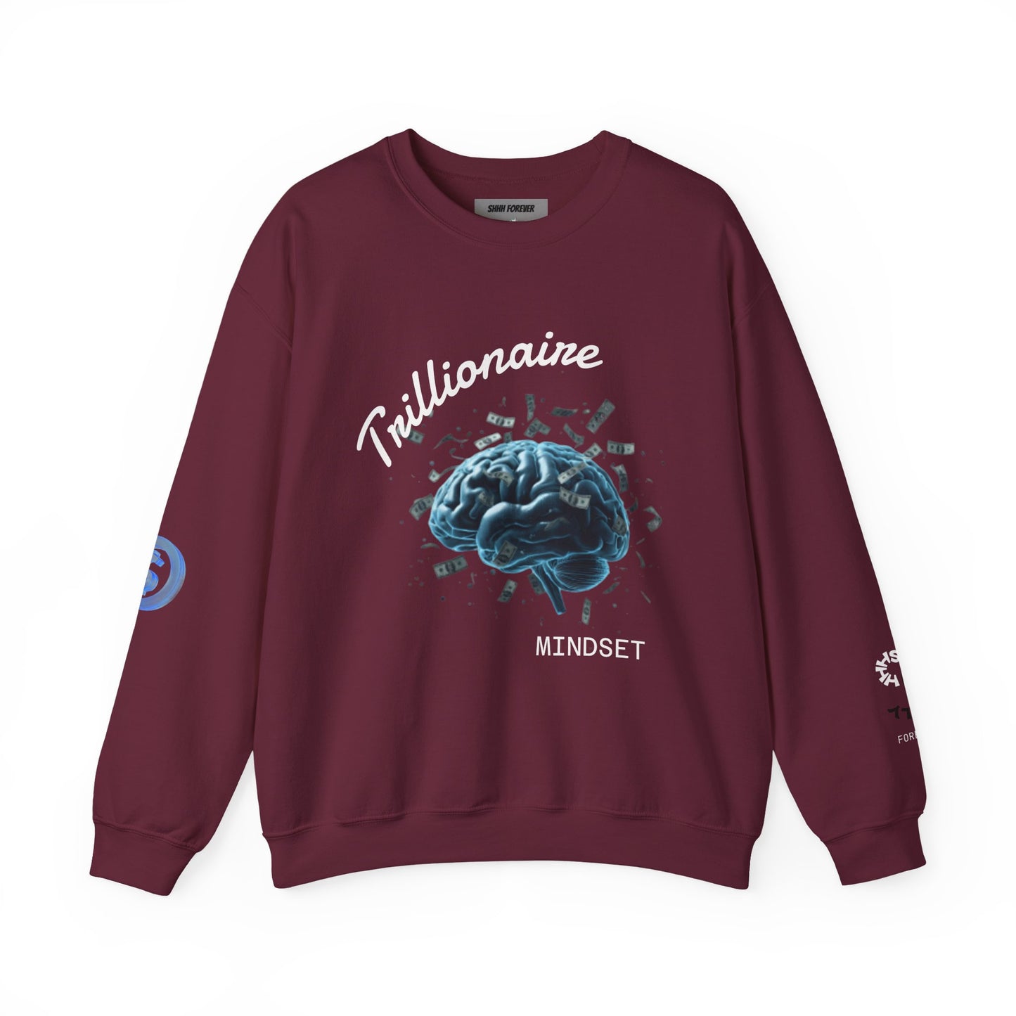 Trillionaire Mindset Crewneck Sweatshirt — Motivational Graphic Sweatshirt