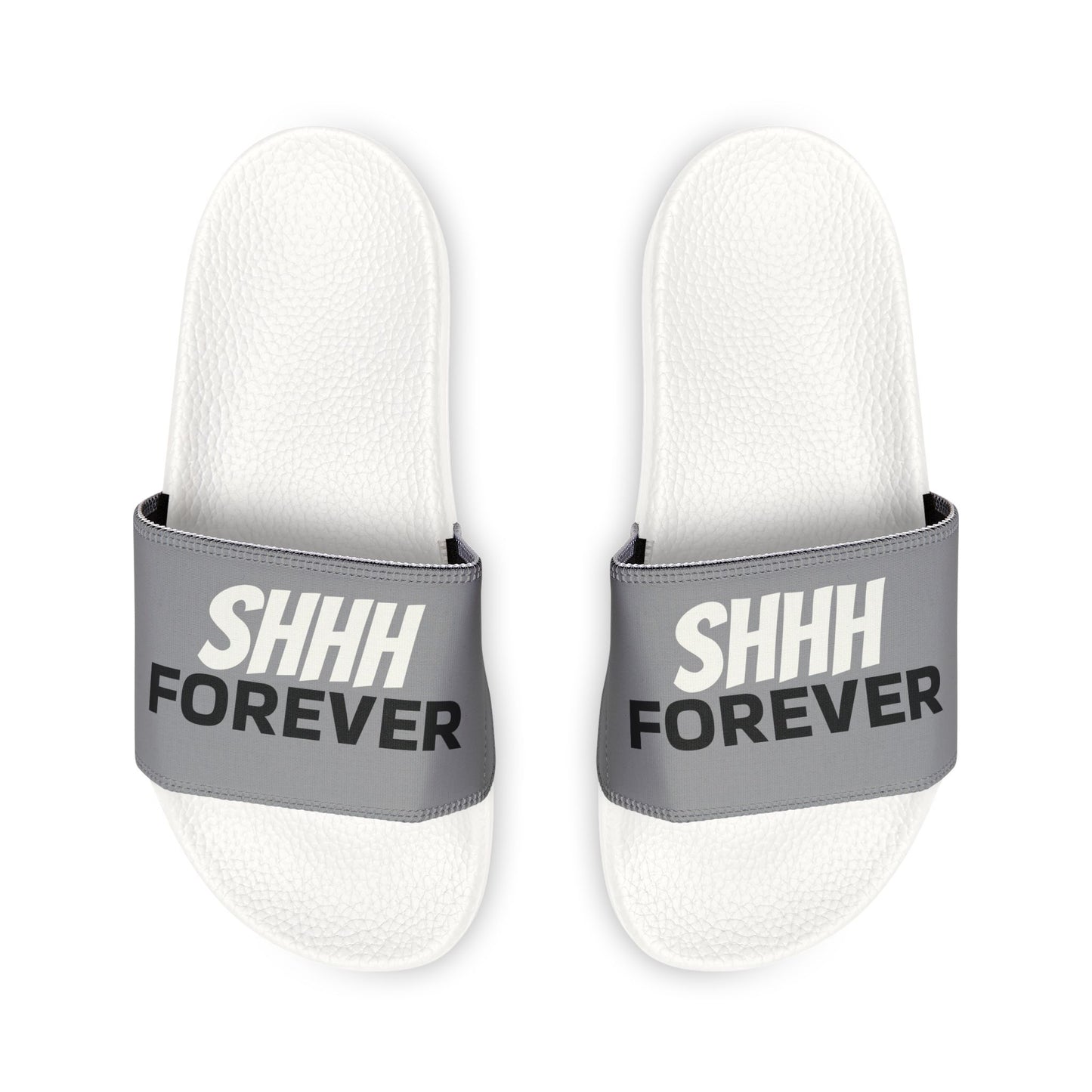 Men's 'SHHH FOREVER' Slide Sandals — Removable-Strap Pool & Casual Slides