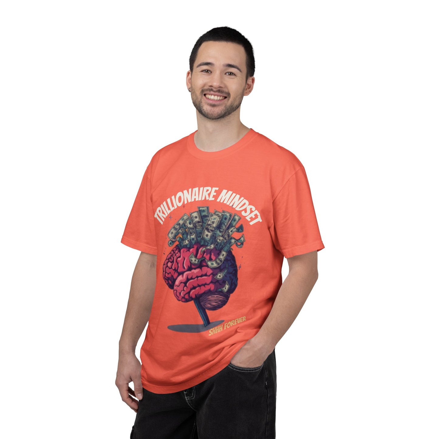 SHHH Forever Trillionaire Mindset T-Shirt — Brain & Money Graphic Tee