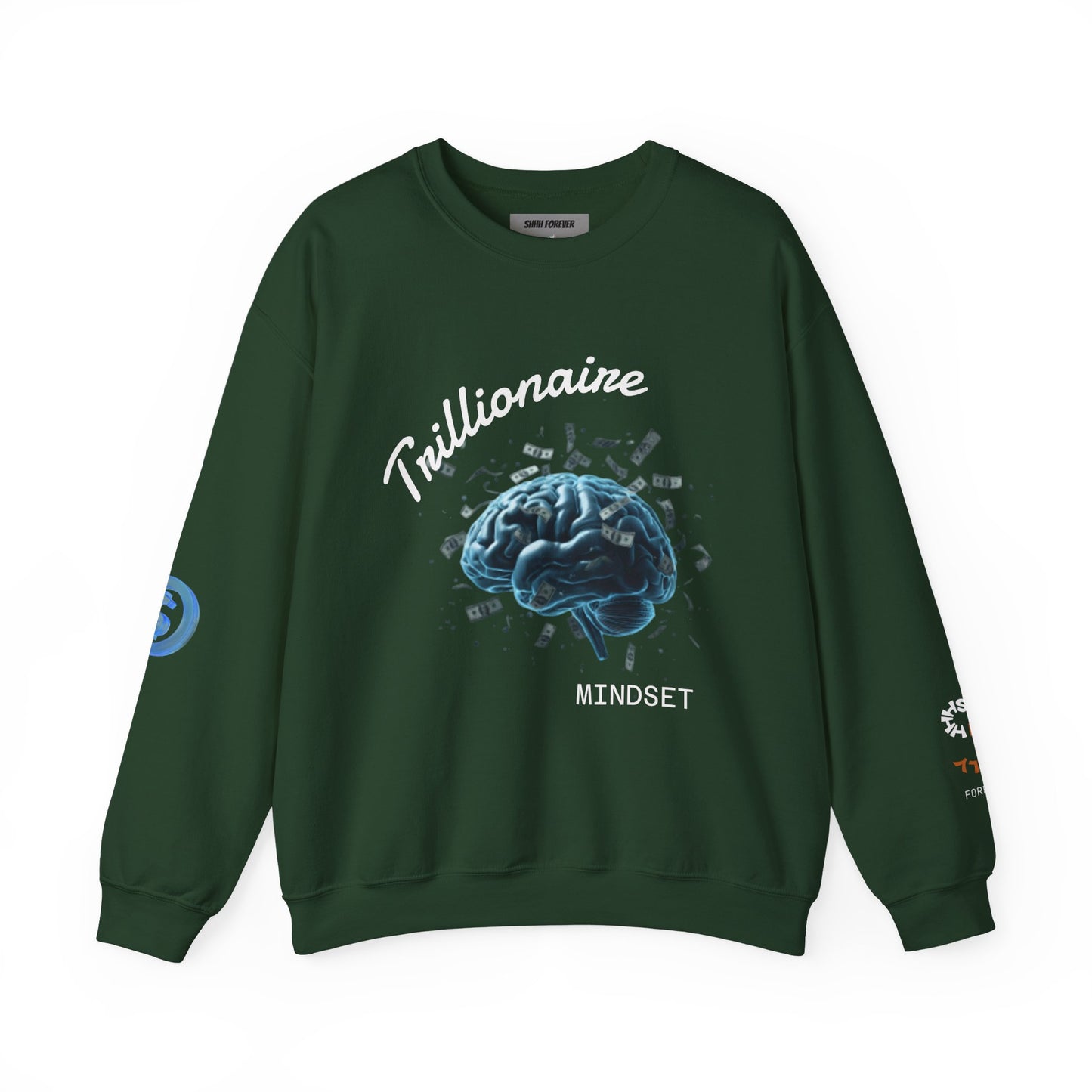 Trillionaire Mindset Crewneck Sweatshirt — Motivational Graphic Sweatshirt