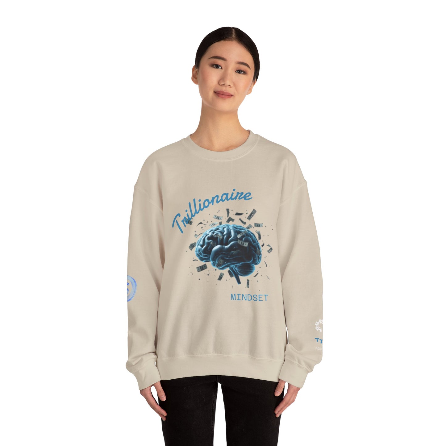 Trillionaire Mindset Crewneck Sweatshirt — Motivational Graphic Sweatshirt