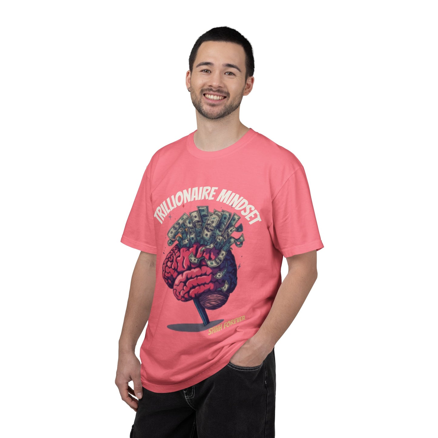 SHHH Forever Trillionaire Mindset T-Shirt — Brain & Money Graphic Tee