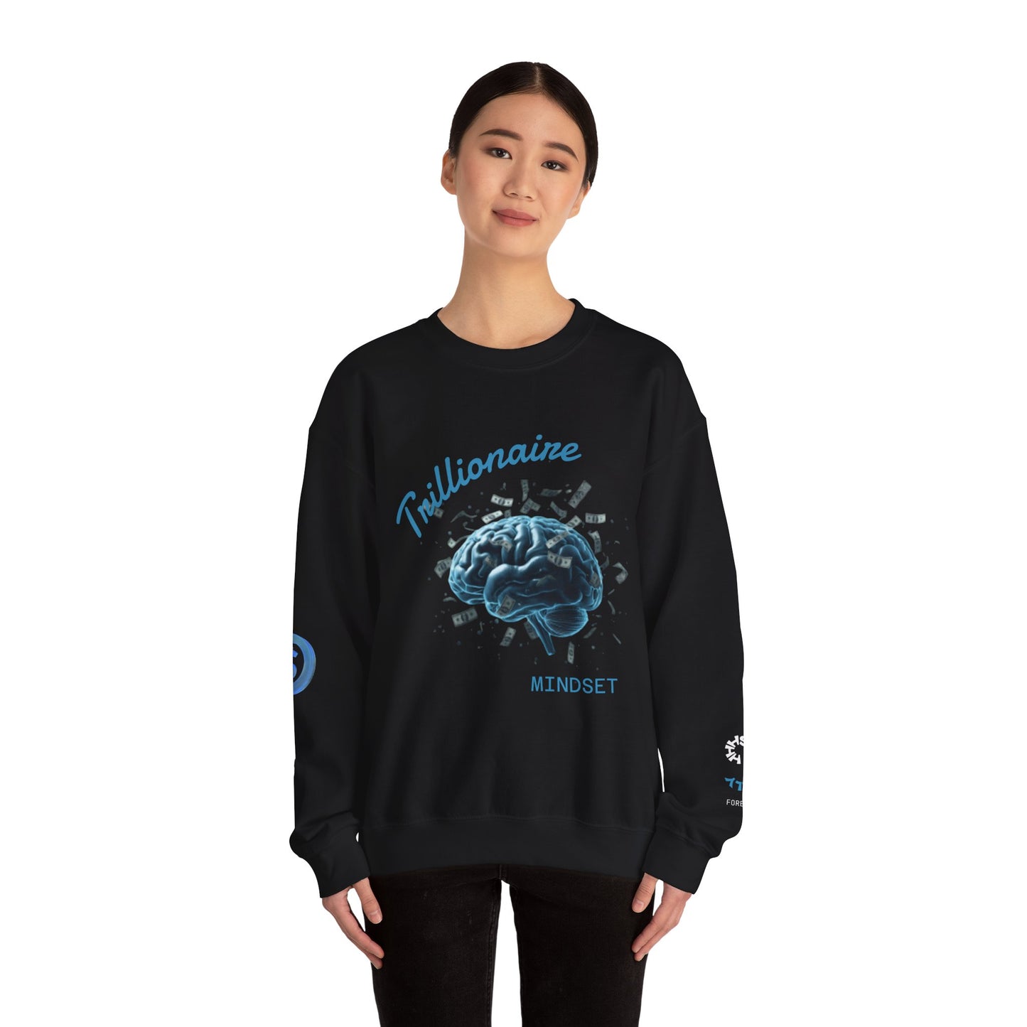 Trillionaire Mindset Crewneck Sweatshirt — Motivational Graphic Sweatshirt