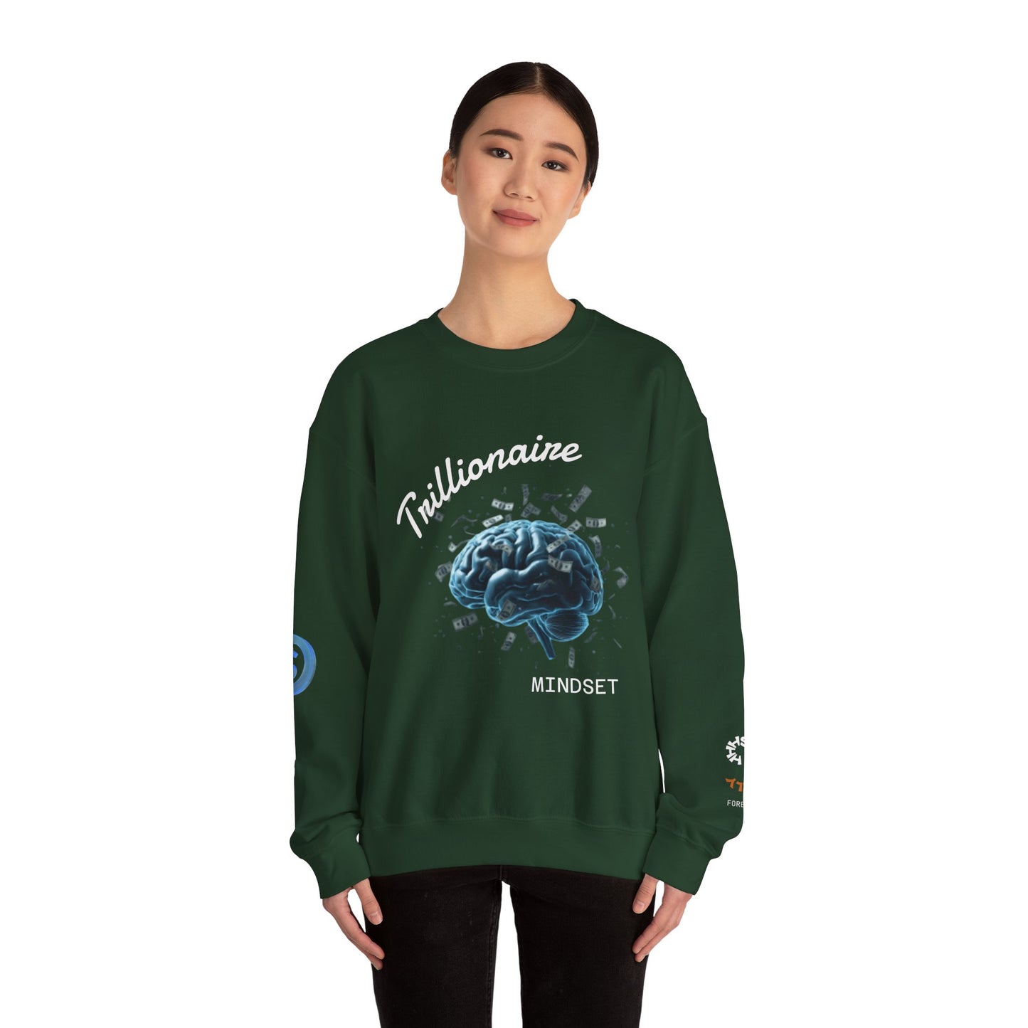 Trillionaire Mindset Crewneck Sweatshirt — Motivational Graphic Sweatshirt